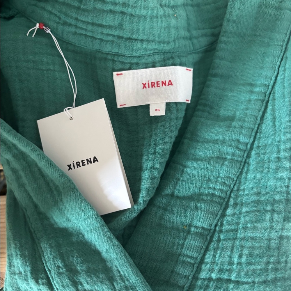 Xirena Teal Textured Top NEW with TAGS